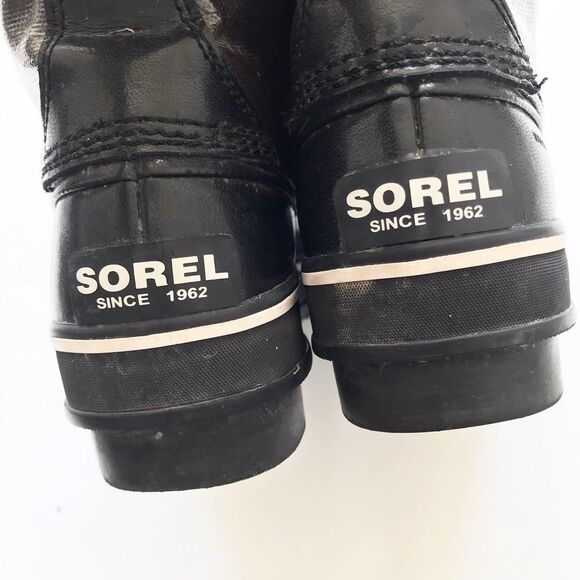 Sorel Black lace up short rain Boots Size 5 - Picture 7 of 8
